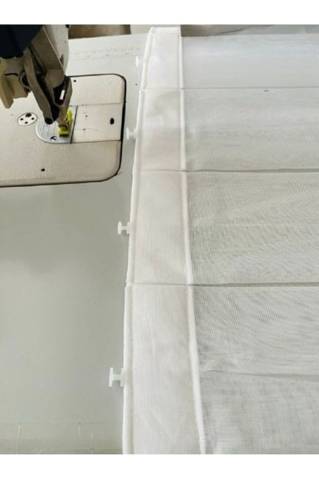 TTM BAMBU Ütü istemeyen Salon, Mutfak, Antre Çocuk Odası 1/2 Sık Pileli Doğal Şantuk EKRU Tül Perde — Ekru