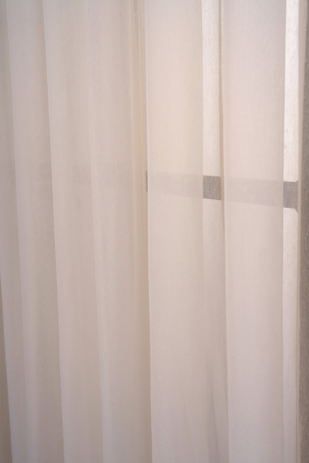 Pembe Doğal Natural Ütü Istemez Salon, Oturma Odası 1/3 Pileli Tül Perde Premium Kalite Istanbul — Bej