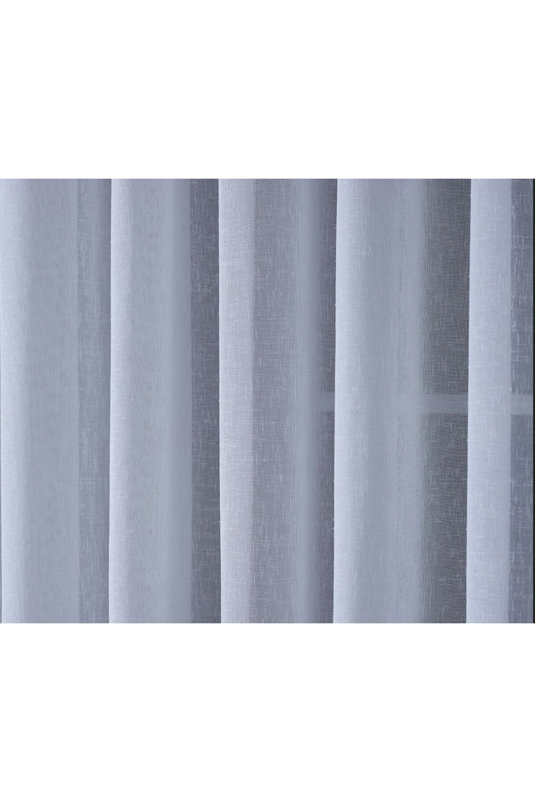 Natural KETEN Görünüm Ütü İstemez Kalın BEYAZ Tül Perde Salon Yatak Odası Mutfak 1/2,5 Pileli FOLDED — BEYAZ