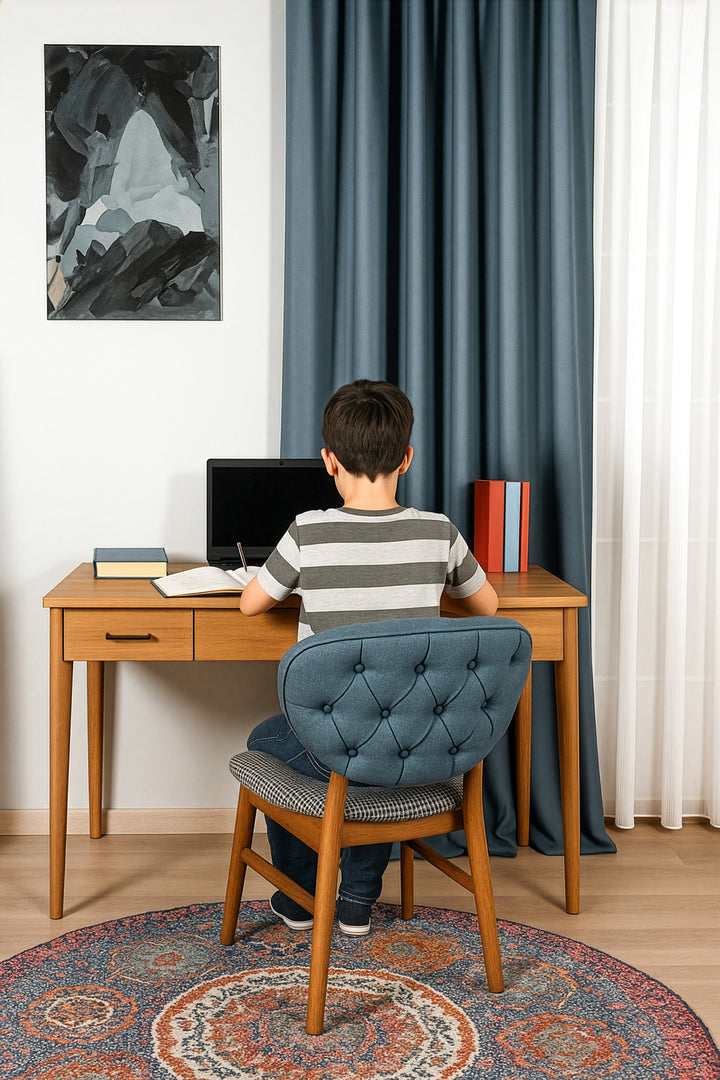 Hardal Siyah Modern Keten Düz Fon Perde Salon Çocuk Yatak Odası 1/2,5 PİLELİ Serra — TURKUAZ BEJ