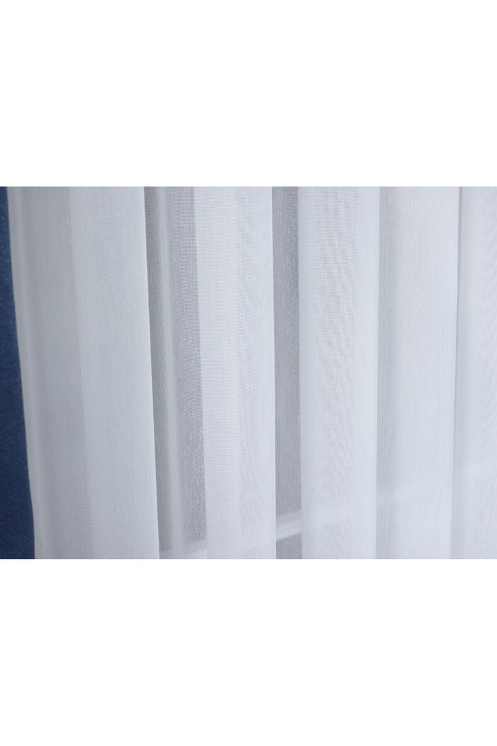 Ekru Doğal Natural Görünümlü Ütü Istemez 1/2,5 Pileli Tül Perde Premium Kalite Istanbul — Ekru